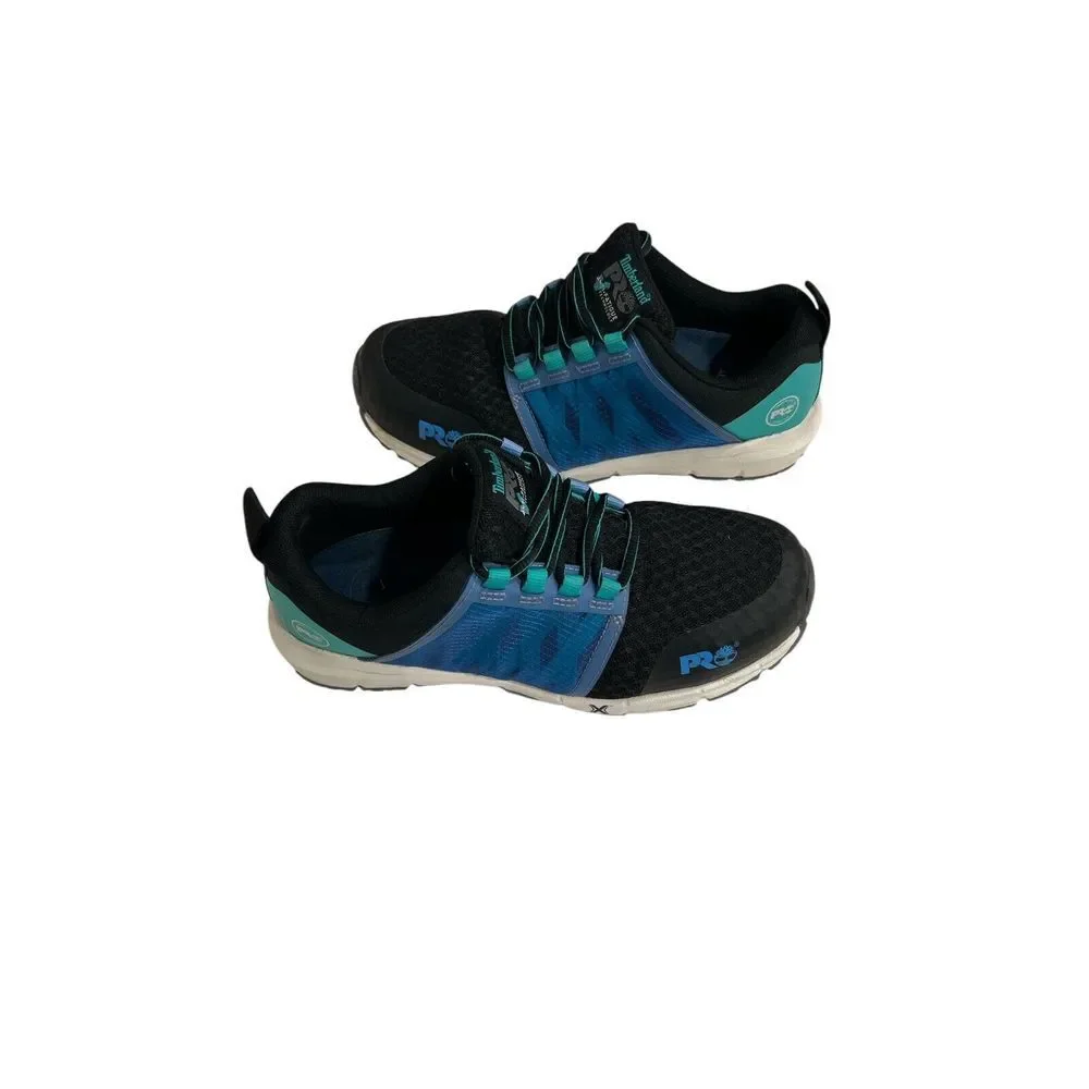 Timberland Pro Radius‎ Composite Safety Toe Black/Aqua Women's Size 8 W